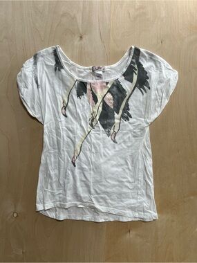 White Flamingo Print LA Movers Short-Sleeve Women's Top